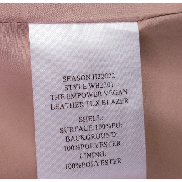 Wildfang Dusky Rose Leather Blazer Jacket - Picture 14 of 16